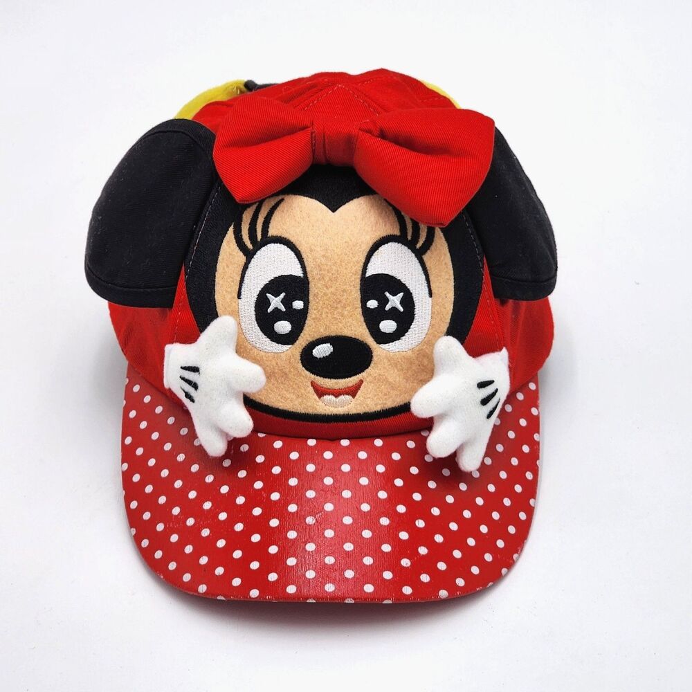Hong Kong Disneyland Minnie Mouse Chibi Plush 3D Ears Hands Feet Hat RARE Kids